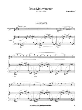Deux Mouvements - André Waignein - Partition - Saxophone